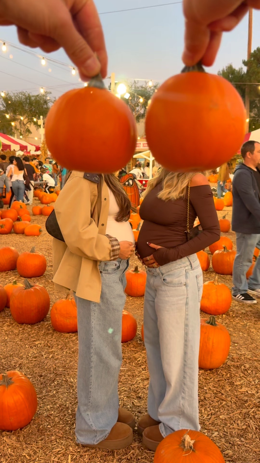 linking both our jeans! mine are abercrombie on the left and delaney is in levi's on the right, we sized up 3-4 sizes for the bump!

#LTKFindsUnder100 #LTKHalloween #LTKBump