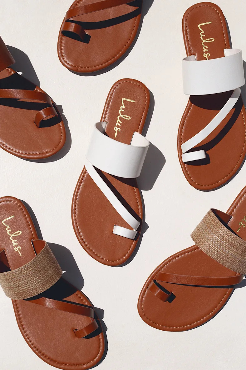 Avena White Flat Sandals | Lulus (US)