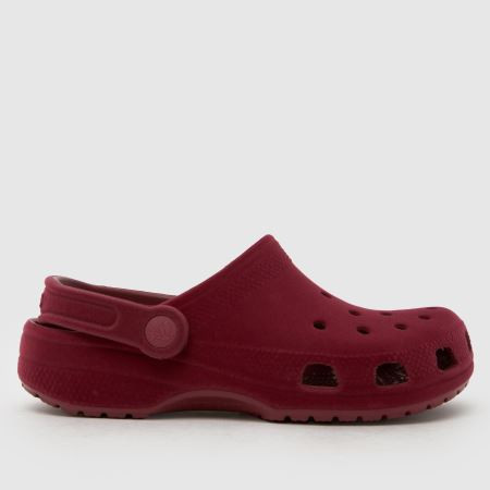 Kids Girls Youth Burgundy Crocs Classic Velvet Clog Sandals | schuh | Schuh