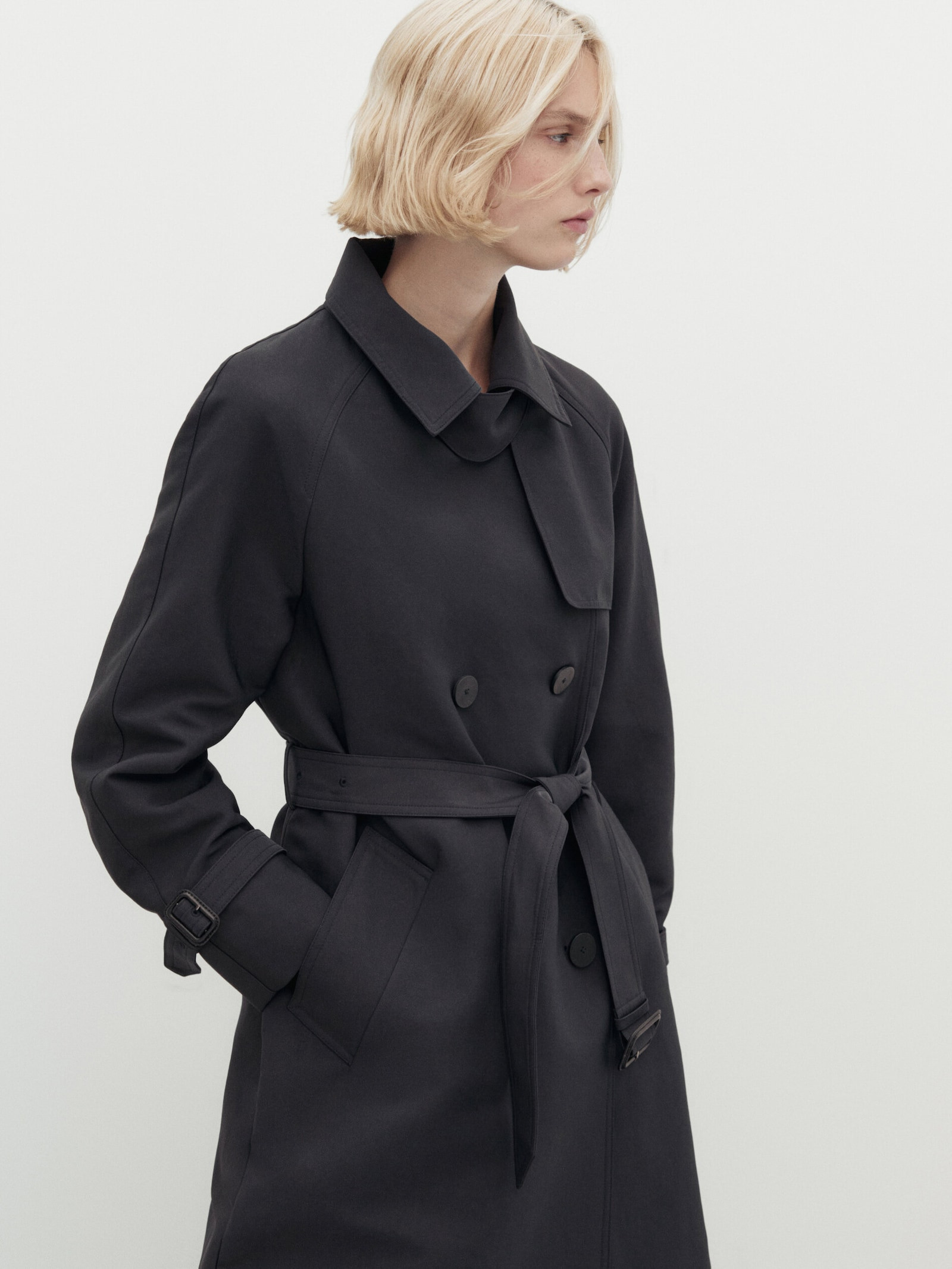 Trench coat with belt | Massimo Dutti UK