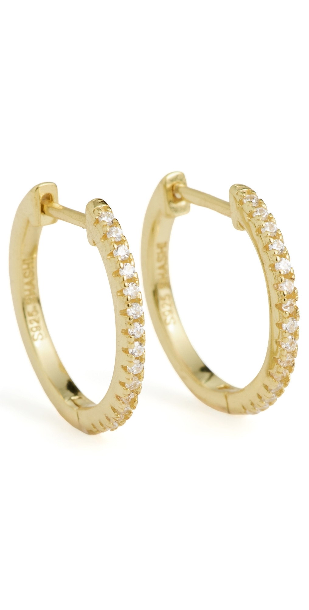 SHASHI Everyday Hoop Earrings Gold One Size | Shopbop