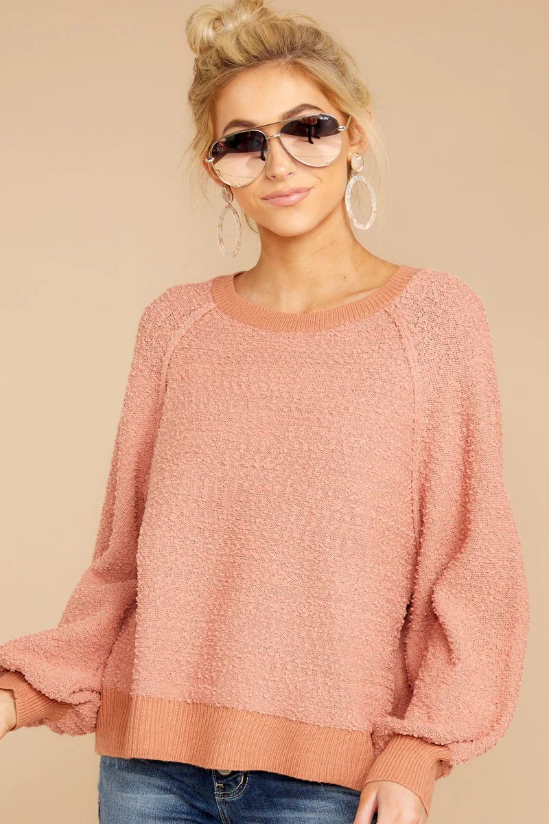 Passing On By Light Clay Sweater | Red Dress 