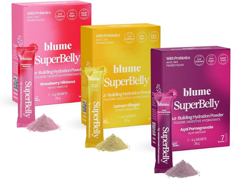 Blume SuperBelly Variety Pack, Canadian Brand, Sugar-Free, with Inulin Fibre, Probiotics, Apple C... | Amazon (CA)