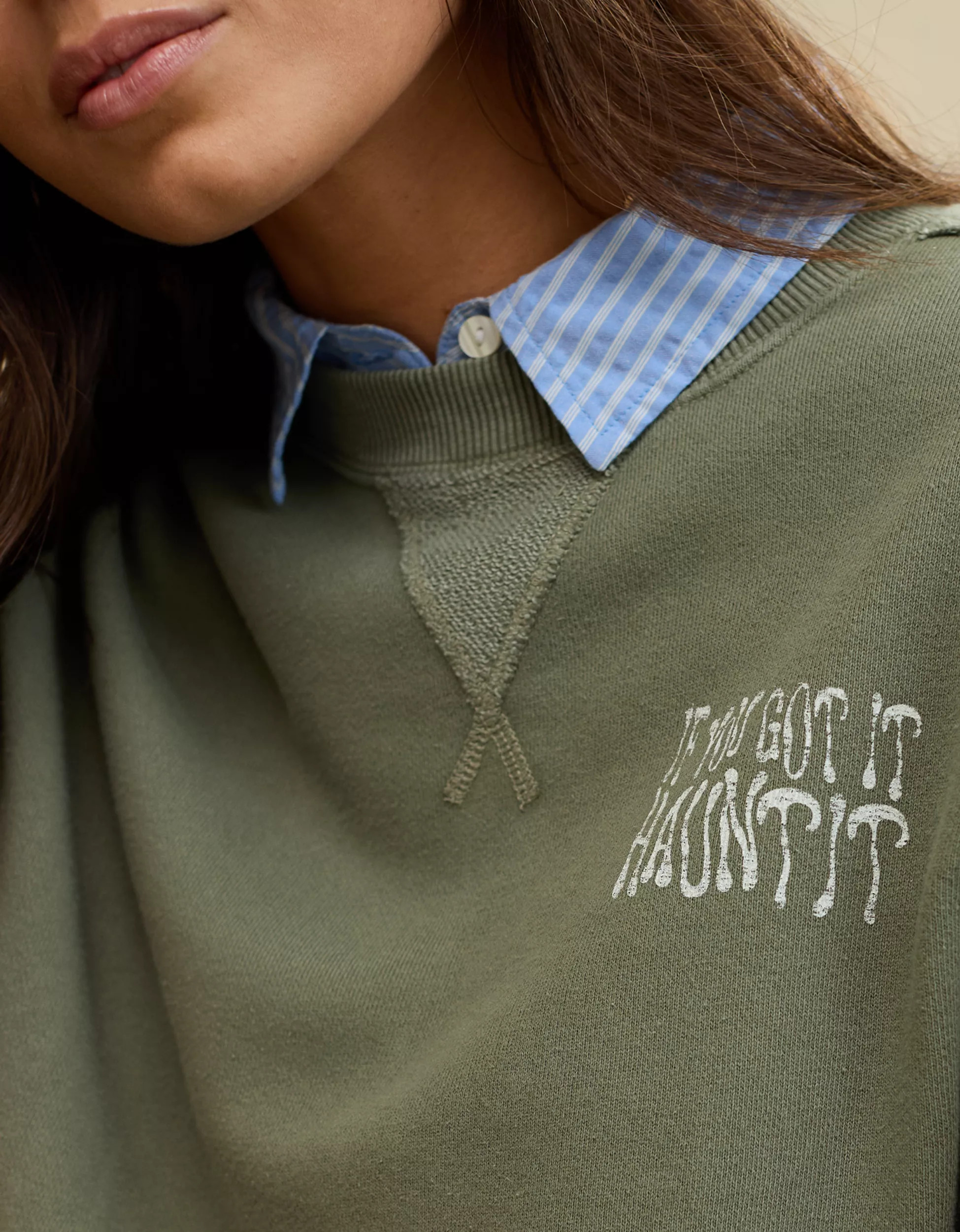 Aerie Halloween Big Chill Crew Sweatshirt | Aerie