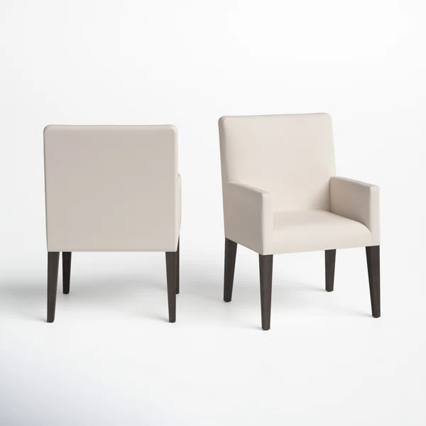 Meria Arm Chair in Beige (Set of 2) | Wayfair North America