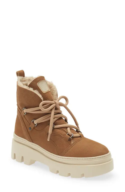 Paul Green Pandora Fluff Genuine Shearling Boot in Caramel Camel Combo at Nordstrom, Size 7Us | Nordstrom