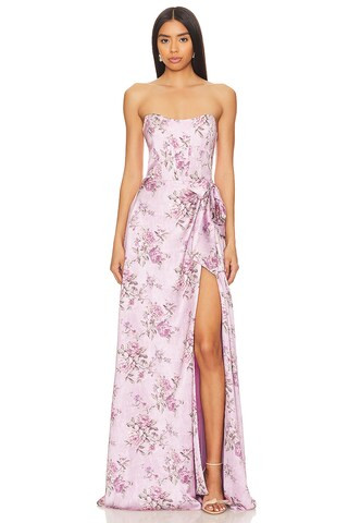 Cecilia Gown in Lilac Tapestry Rose | Revolve Clothing (Global)