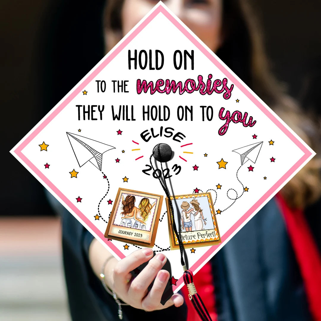 Hold on to the Memories Custom Graduation Cap Topper, Swiftie Grad Cap Topper, New Year's Day Gra... | Etsy (US)