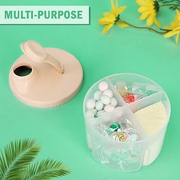 Accmor Baby Formula Dispenser On The Go, Non-Spill Rotating Four-Compartment Formula Container to... | Amazon (US)