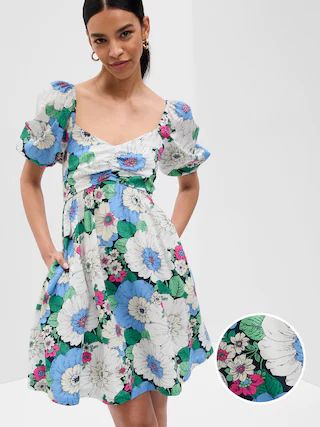 Puff Sleeve Mini Dress | Gap (US)
