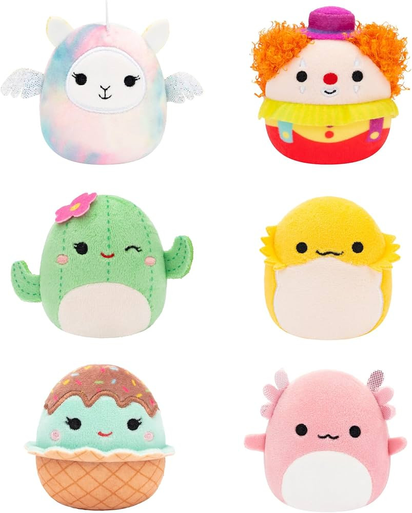 Squishmallows Original Micromallows 6-Pack – Archie Axolotl, Bimbi Clown, Lucy-May Llamapegacor... | Amazon (US)