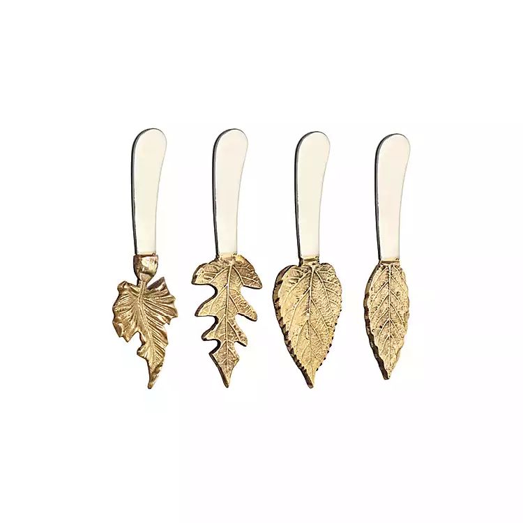 Gold Leaf Cheese Spreaders, Set of 4 | Kirkland's Home