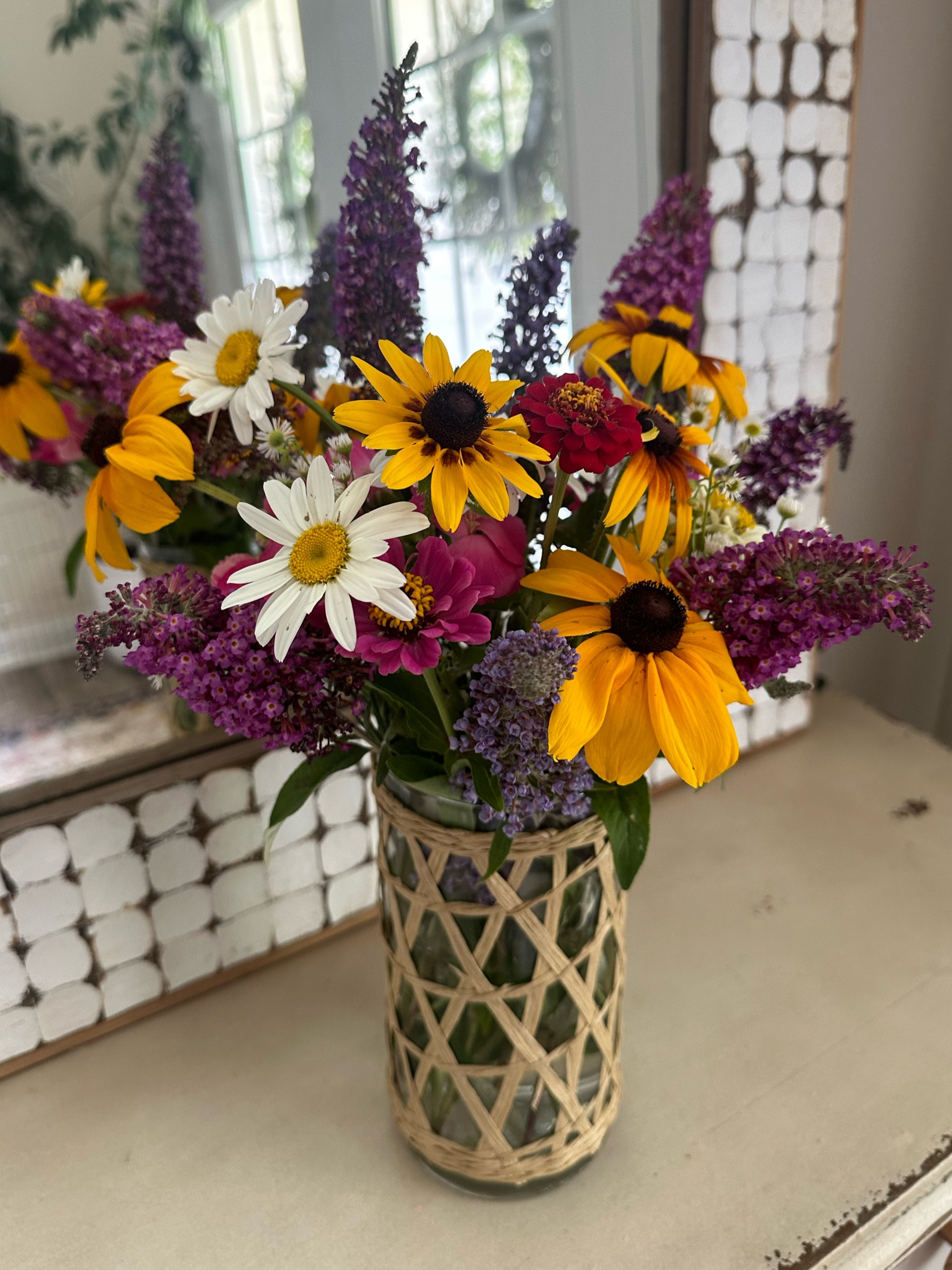 Flower vase, glass vase with rattan covering 

#LTKSeasonal #LTKSaleAlert #LTKHome