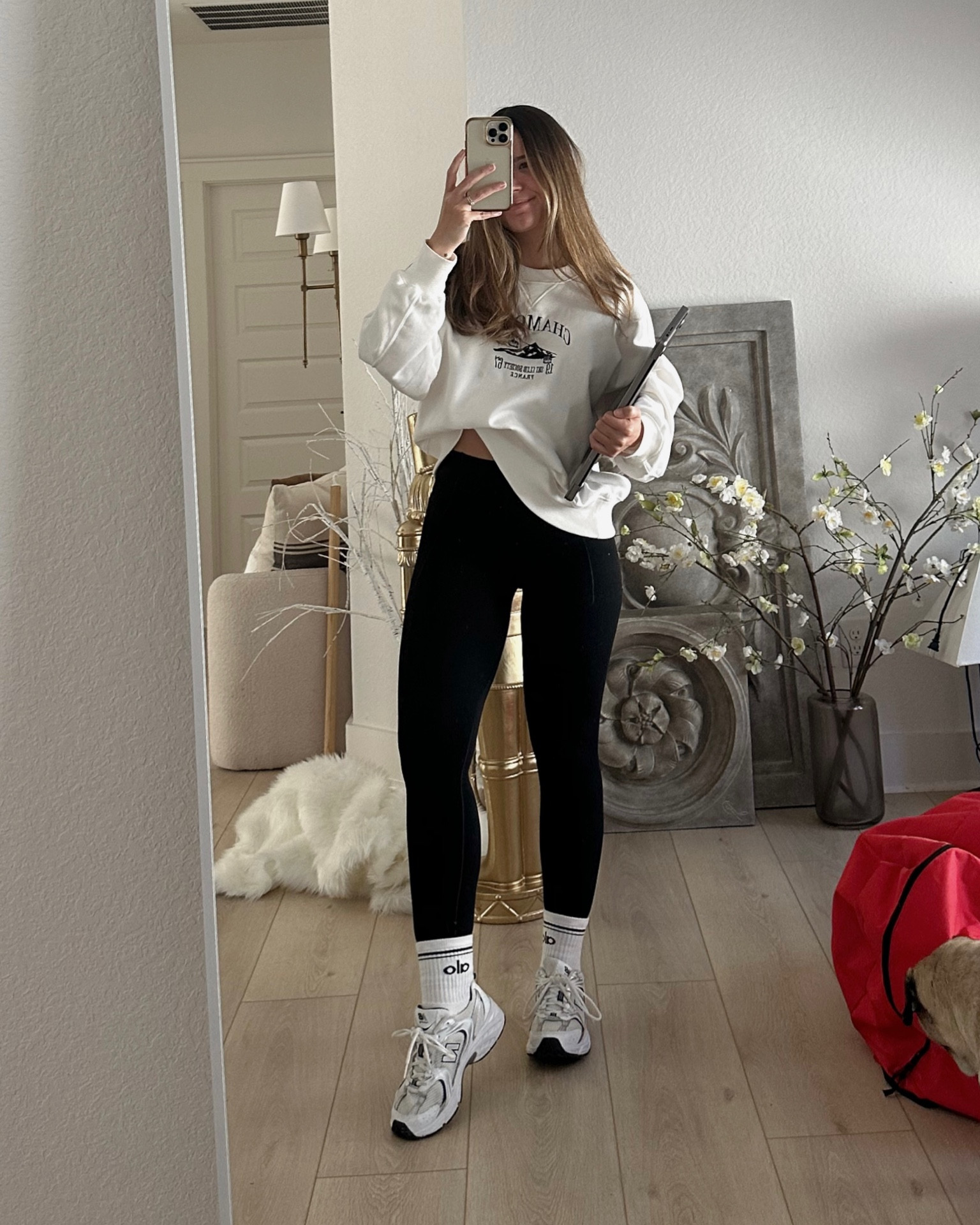 Leggings: Small
Sweater: Large