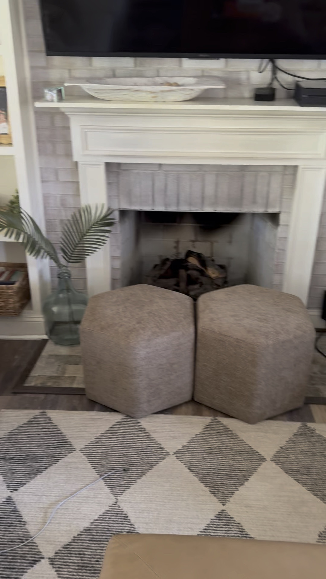 love these ottomans so comfy and rich looking great in front of fire or under console. ❤️

#LTKHome