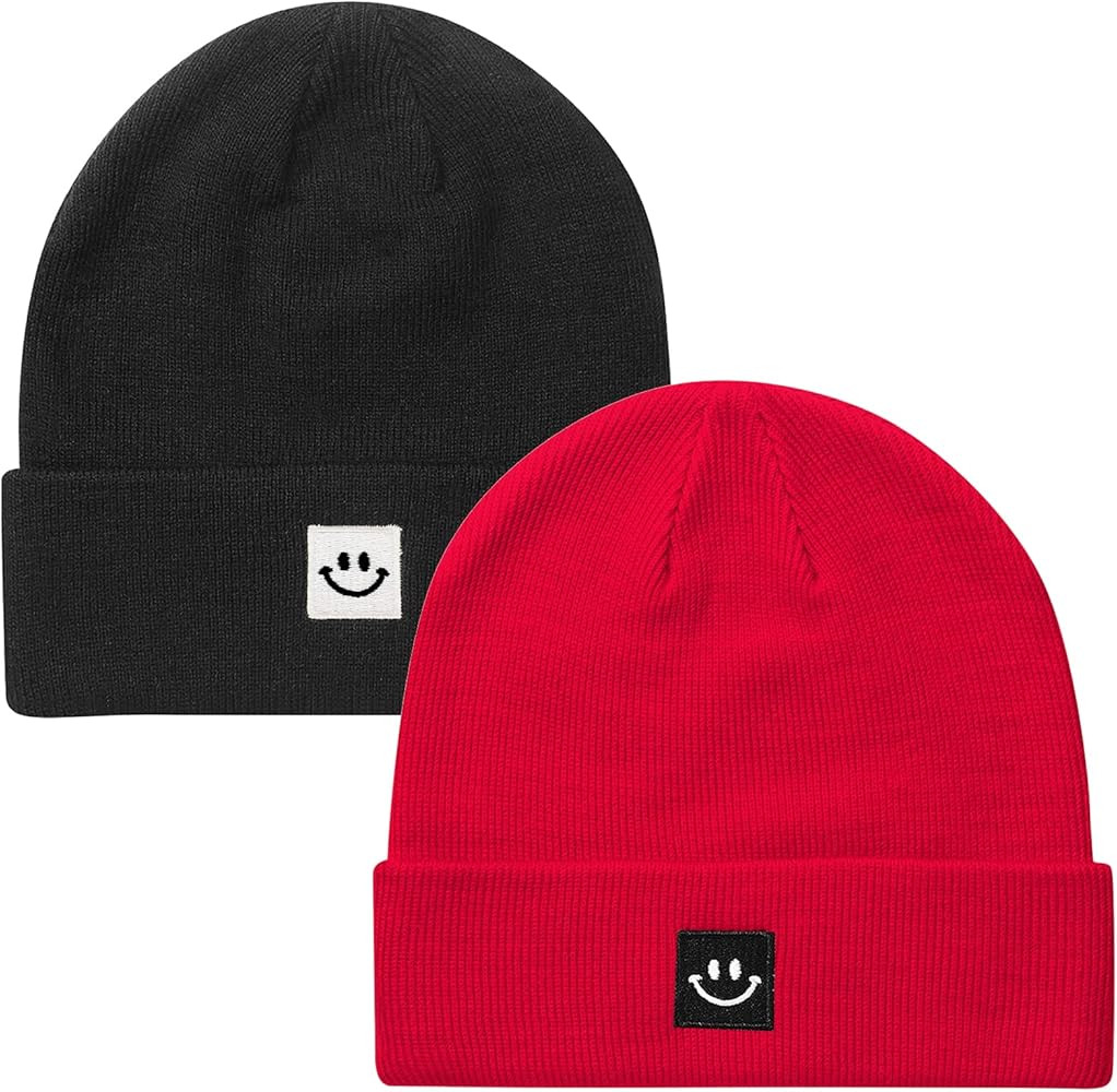 Knit Beanie Hat for Men/Women 2Pack | Amazon (US)