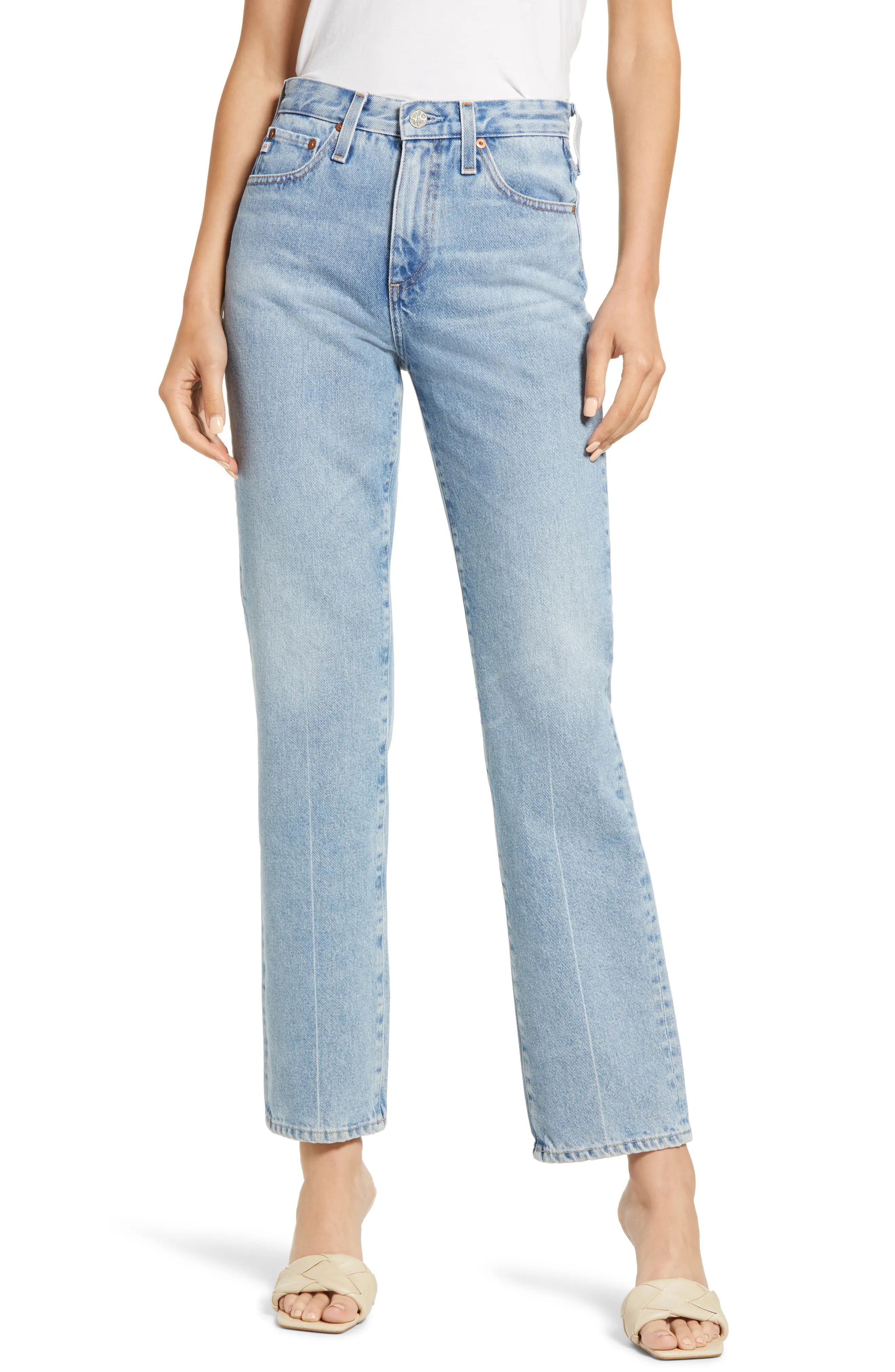 AG Alexxis High Waist Straight Leg Jeans, Size 24 in 21 Years Westside at Nordstrom | Nordstrom