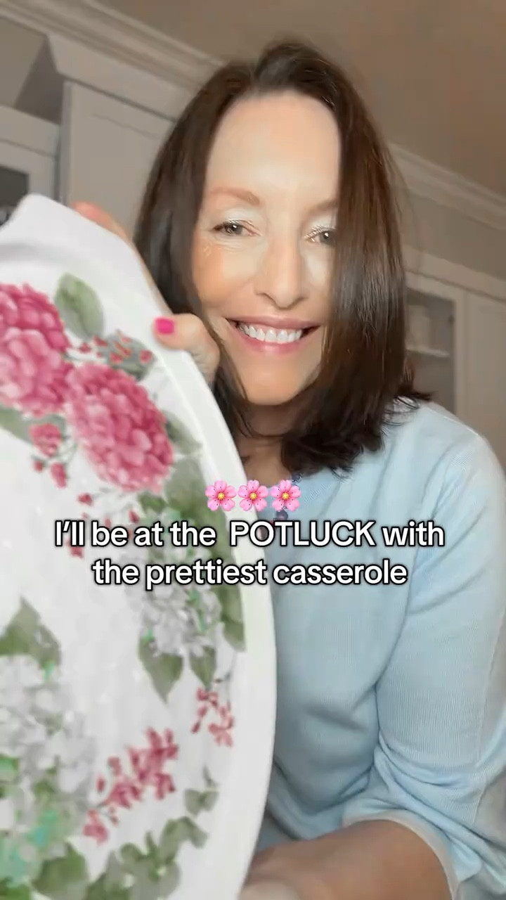 3 at hydrangea casserole with a lid ! the lid can also be a serving tray- a trivet - even a baking sheet ! so versatile 

#LTKmomlife #LTKMothersDay #LTKHome