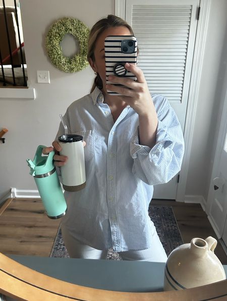 Went two sizes up!

Oversized collar shirt, vintage shirt, striped summer shirt, summer outfit, oversized button down, button shirt, button up shirt, striped button down

#LTKMidsize #LTKFindsUnder100 #LTKWorkwear