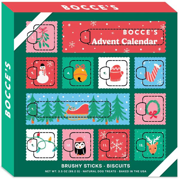 Bocce's Bakery 12-Day Advent Calendar 2024 Soft & Chewy Dog Treats, 2-oz bag | Chewy