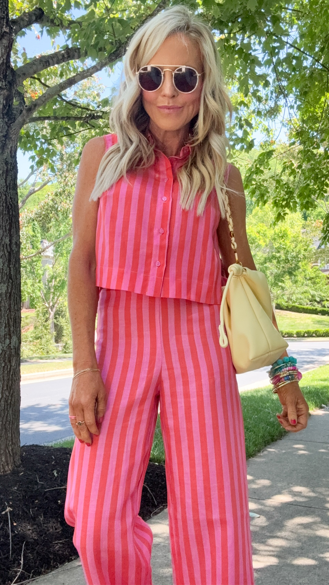 the perfect stripe spring set!! wear it XS in both (natasha15 for 15% off) • 

#LTKOver40 #LTKootd #LTKdayinmylife