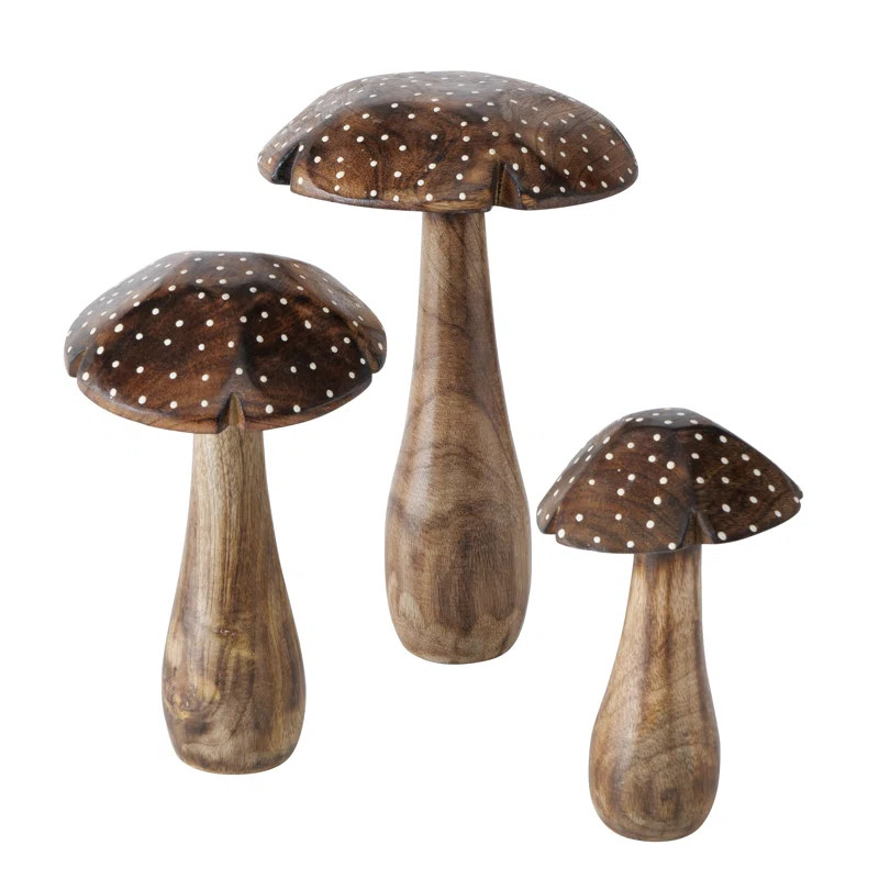 Alouette Dotted Top Mushroom Figurine | Wayfair North America
