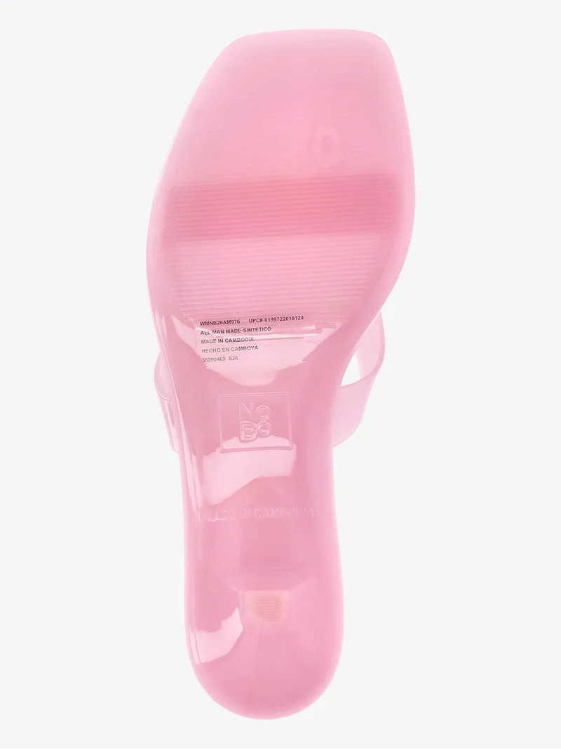 No Boundaries Women's Jelly Flip Flop Kitten Heel Sandals | Walmart (US)