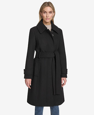 Women's Lawley Wool Blend Belted Trench Coat | Macy's