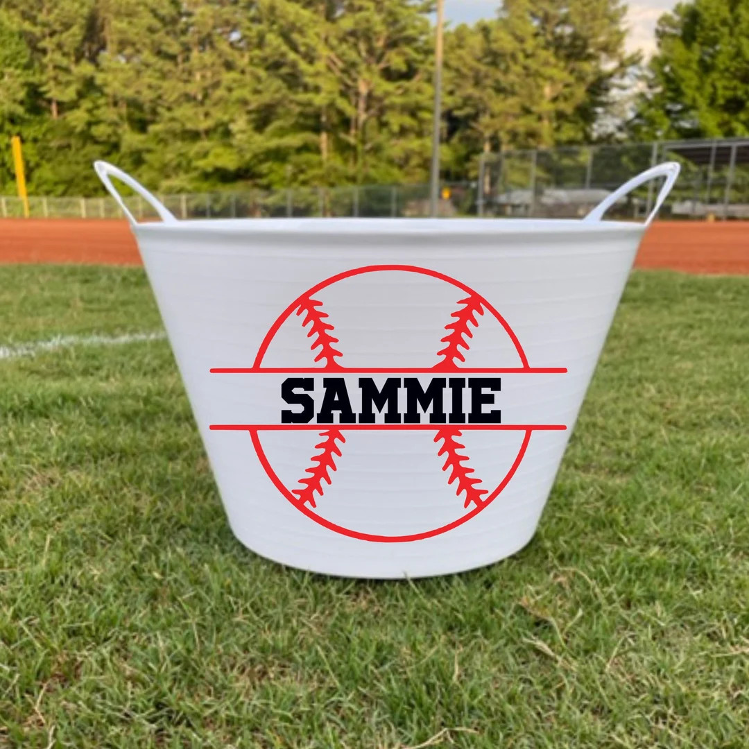 Baseball Dug Out Buckets, Personalized Baseball Buckets, Senior Night, Custom Gift Basket, Little... | Etsy (US)