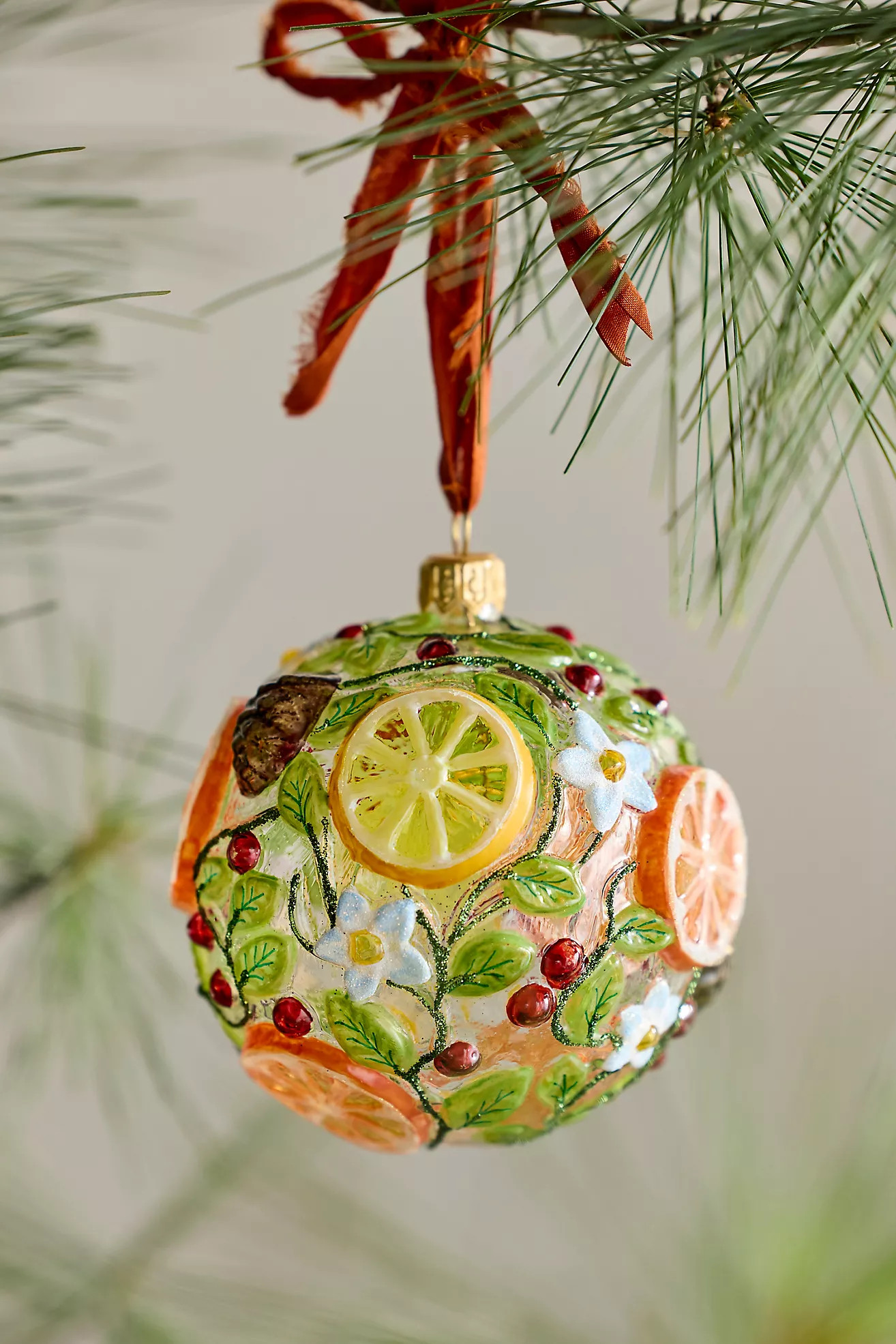 Citrus Slice Glass Globe Ornament | Anthropologie (US)