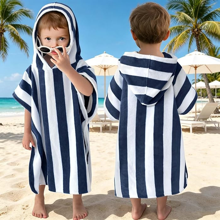 VOOVA & MOVAS Hooded Poncho Towel for Kids, Oversized (2-4Years,21"X21") Made from 100% Soft Cott... | Amazon (US)