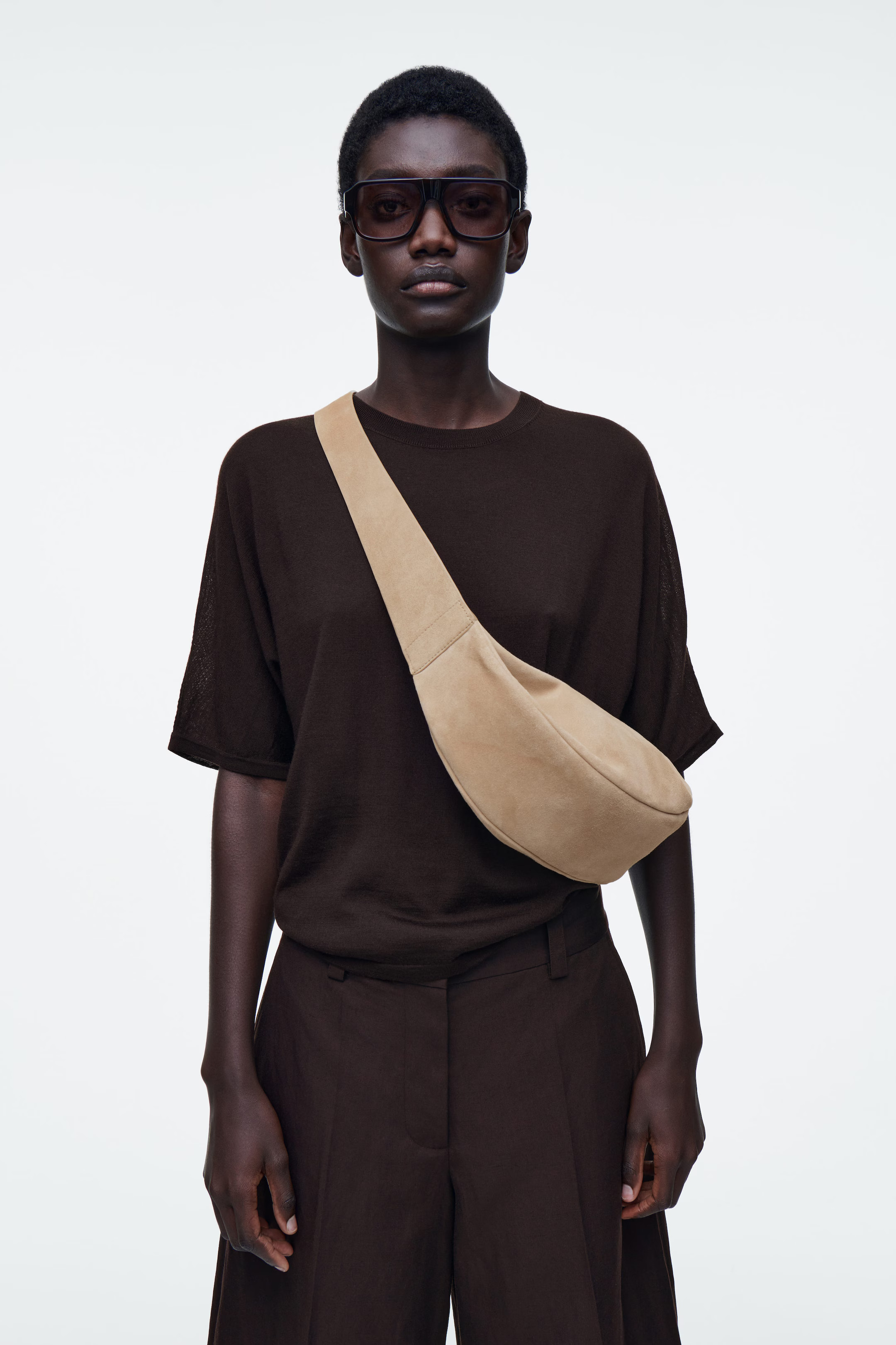 SWING CROSSBODY - SUEDE - BEIGE | COS US | COS (US)