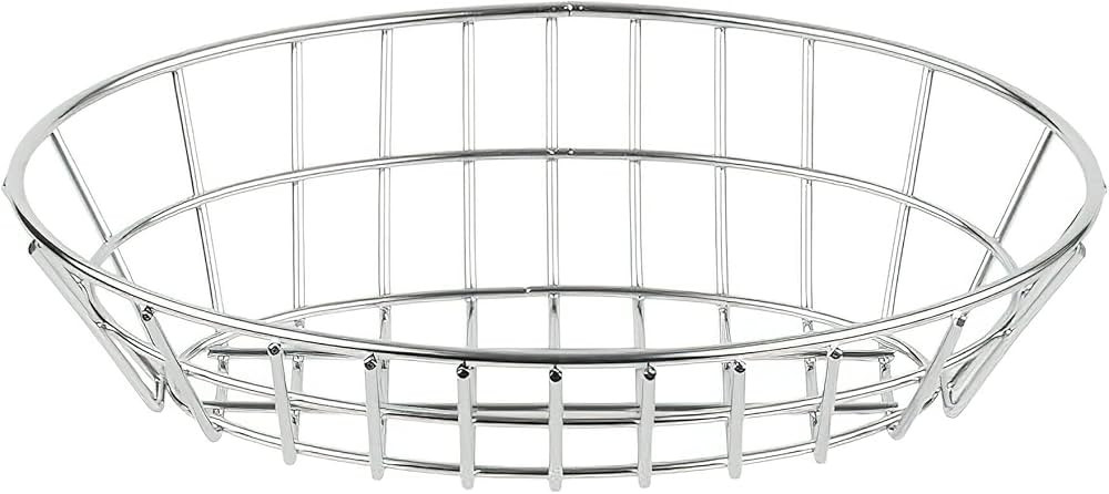 G.E.T. 4-82144 Stainless Steel Oval Metal Wire Basket Stainless Steel Wire Baskets Collection | Amazon (US)