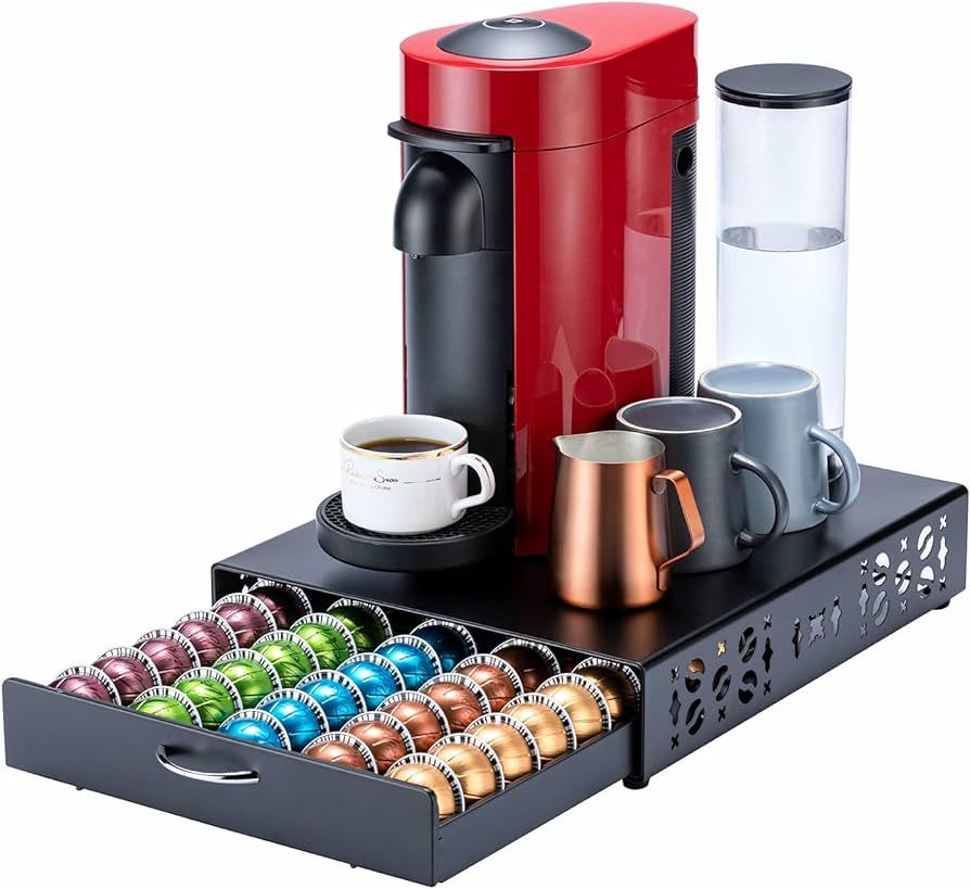 Flagship for Nespresso Pod Holder Vertuo Pod Storage Coffee Pod Organizer Coffee Bar Design And C... | Amazon (US)