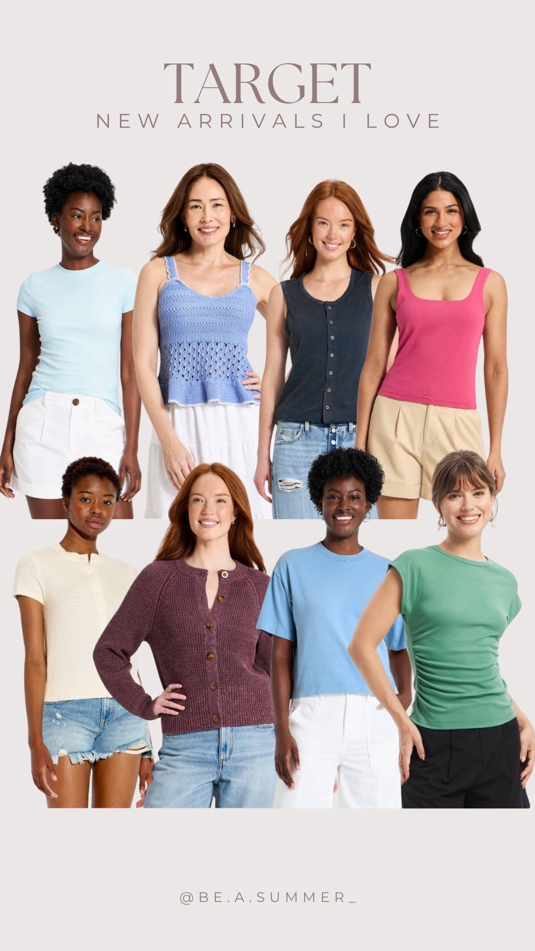 new arrivals at Target! 🎯

all tees appear to work for color analysis summers! verify in person! 

Color analysis / summer / Beasummer