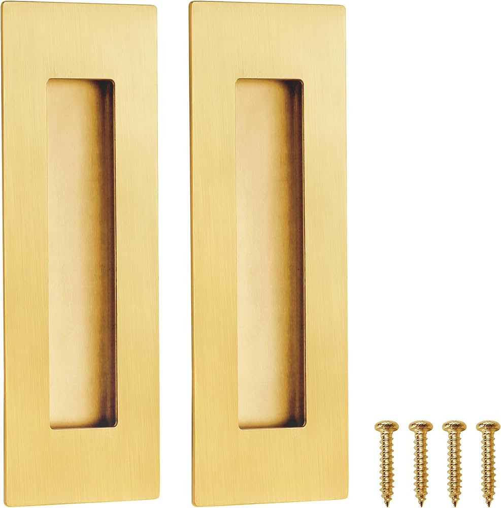 Malimali 6 Inch Recessed Finger Flush Pulls for Pocket Door Closet Door, Sliding Barn Door Handle... | Amazon (US)