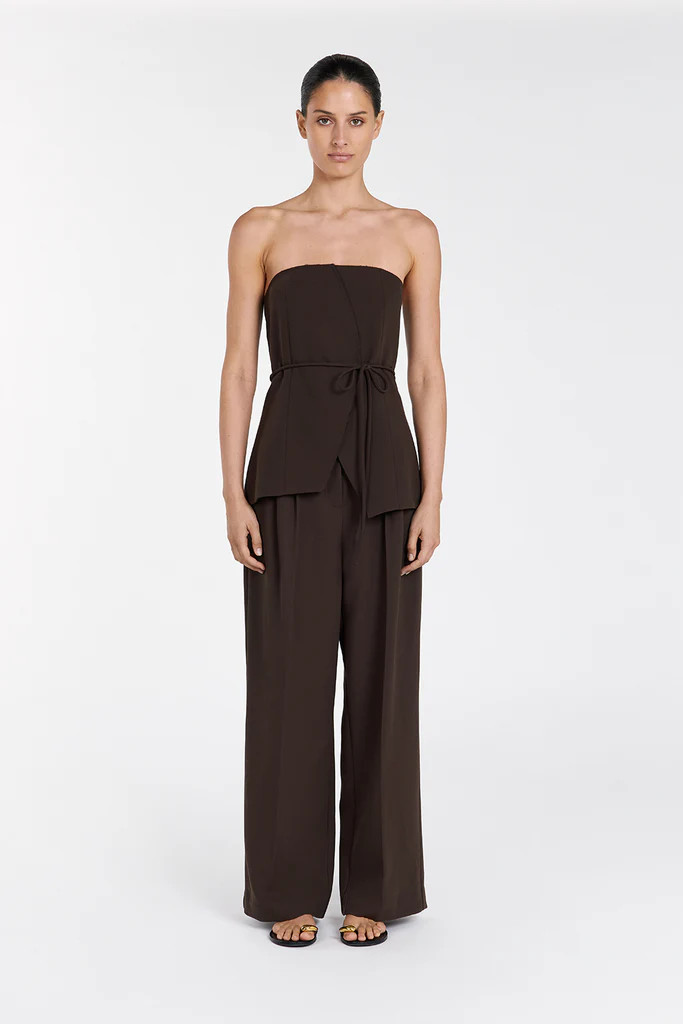 JULIE BITTER CHOC STRAPLESS TOP | DISSH