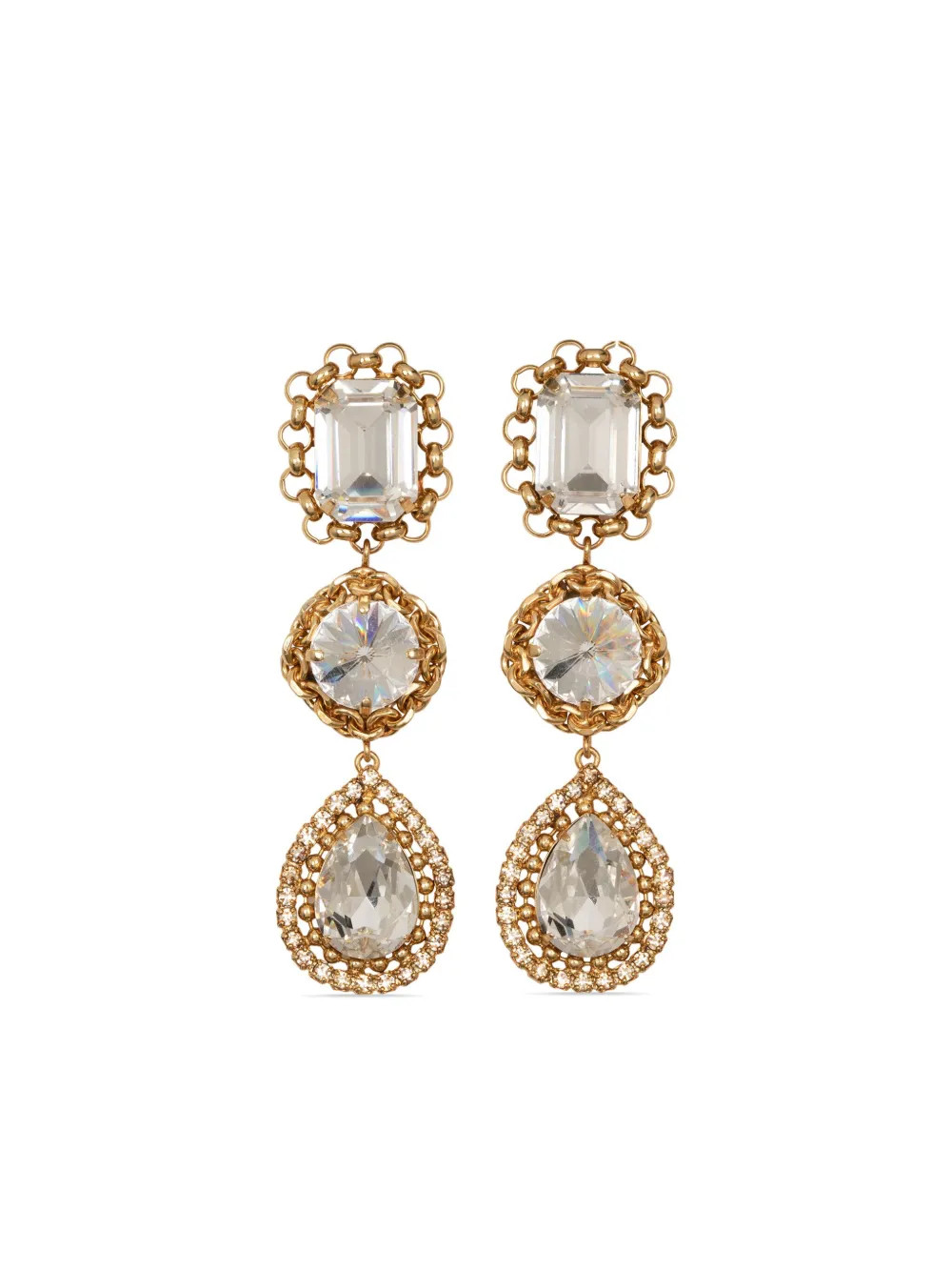 Jennifer Behr Jordana crystal-embellished Drop Earrings | Gold | FARFETCH | Farfetch Global
