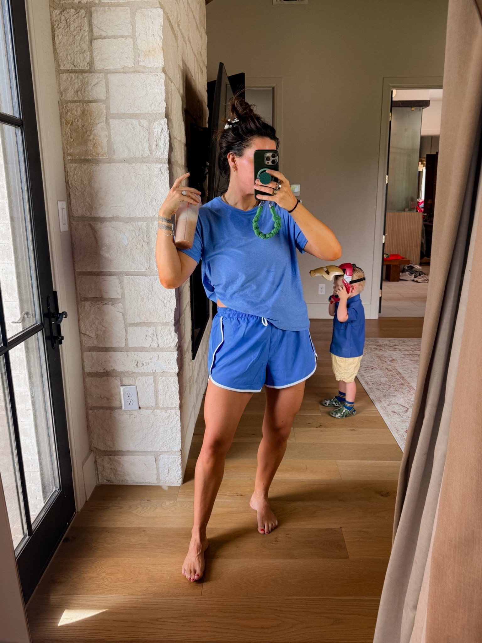 Workout fit from Walmart. 
Super comfy built in undies in the shorts!
And they don’t ride up!
Large in both

#LTKMidsize #LTKActive #LTKootd