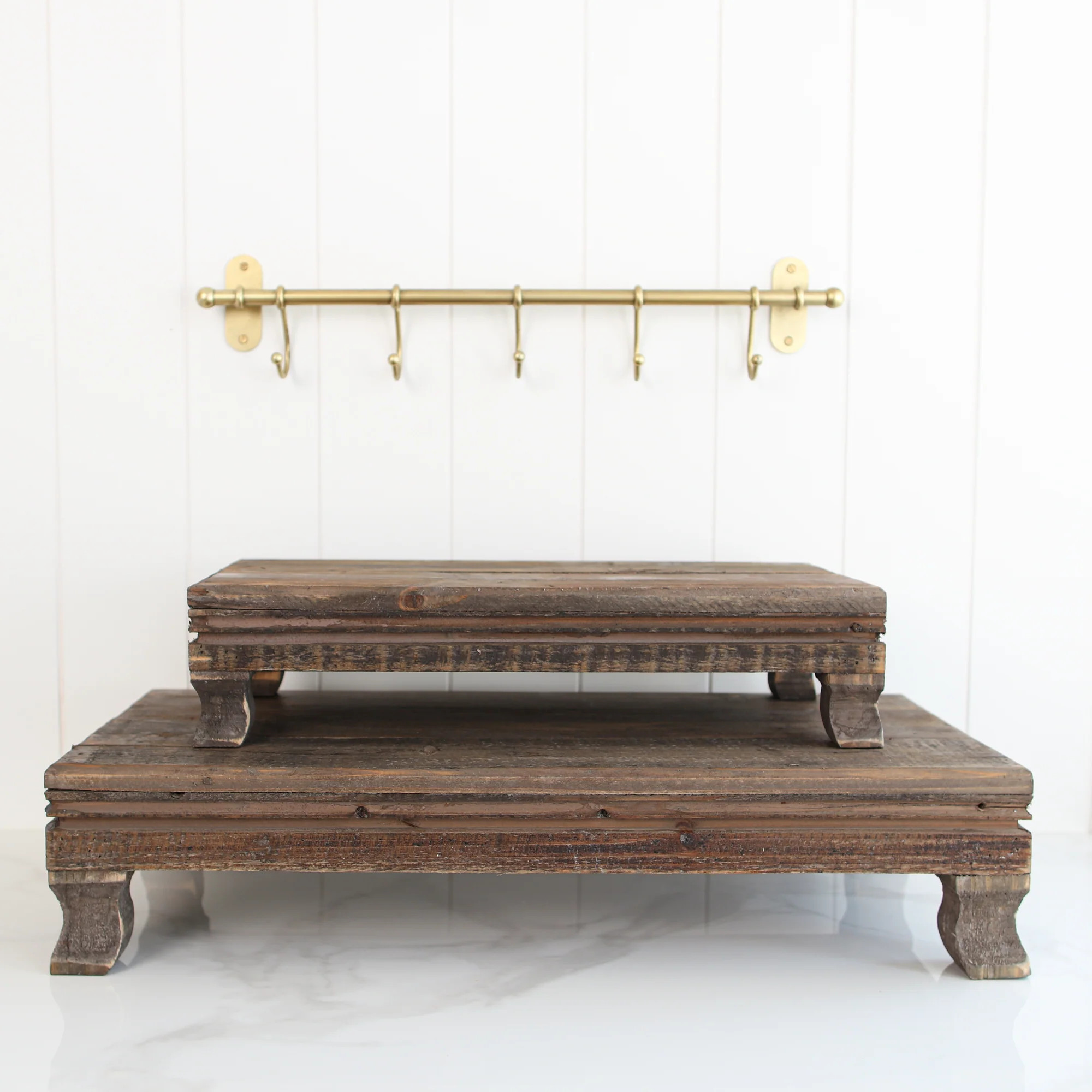 Wooden Footed Risers, Set of 2 | Interior Delights