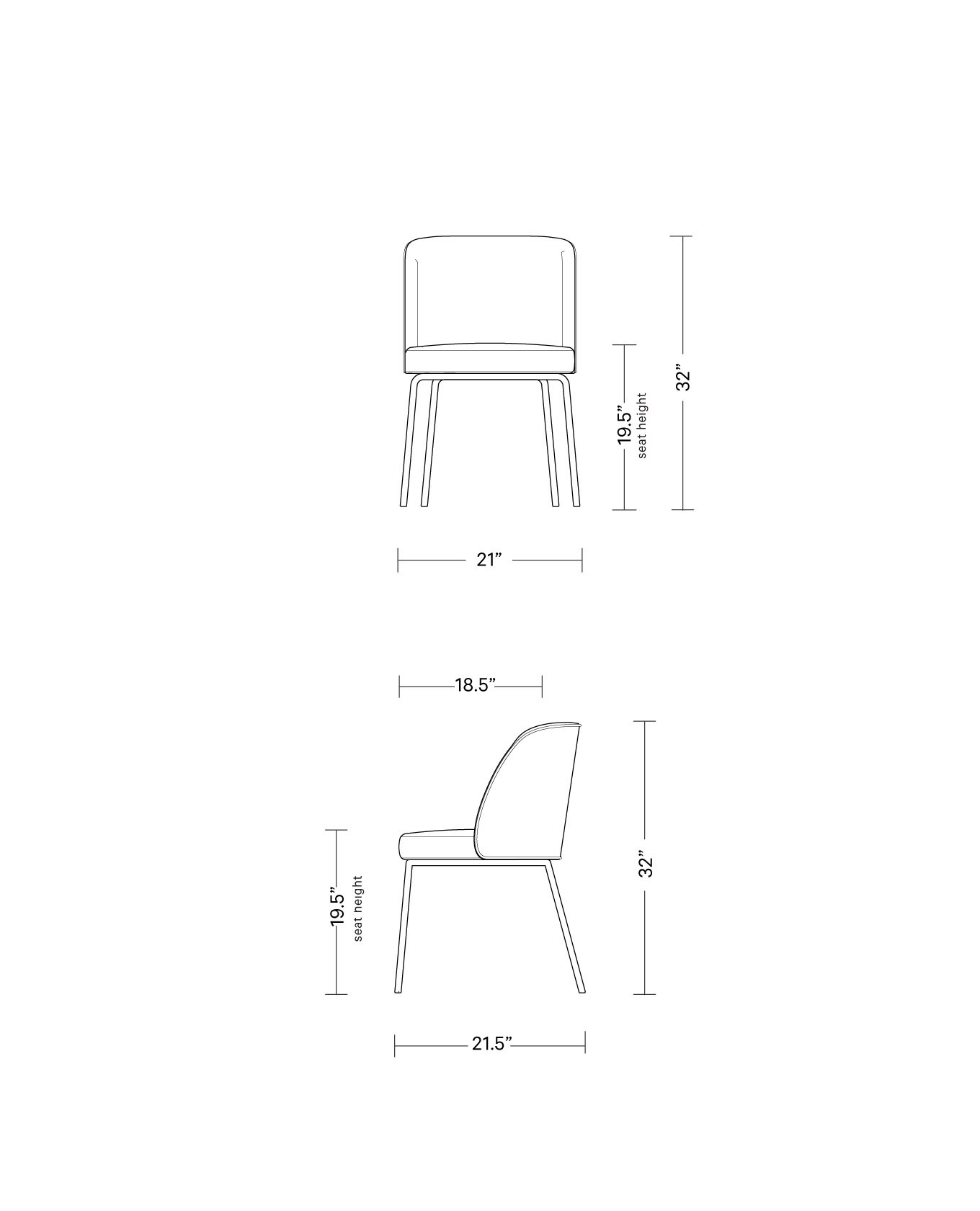 Graham Metal Framed Upholstered Chair | Interior Define