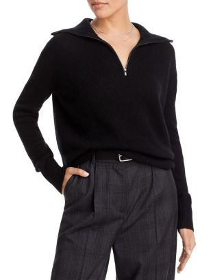 Drop Shoulder Half Zip Cashmere Sweater - Exclusive | Bloomingdale's (US)
