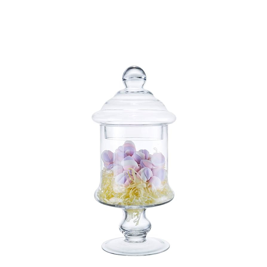 Diamond Star Clear Glass Apothecary Jar Decorative Candy Buffet Jars Elegant Glass Storage Contai... | Amazon (US)