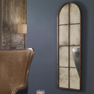 Uttermost Amiel Arched Brown Mirror, Brown/Gold | Ashley Homestore