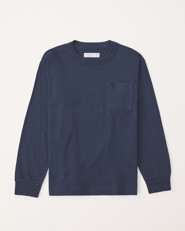 essential long-sleeve icon pocket tee | Abercrombie & Fitch (US)