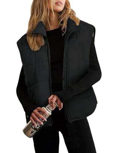 Xiaoxuemeng Puffer Vest Women Lightweight Zip Up Quilted Vest Padded Gilet Sleeveless Jacket with... | Amazon (US)