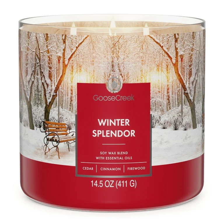 Goose Creek Winter Splendor Scented 3-Wick Jar Candle 14.5oz | Walmart (US)