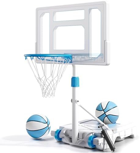 BACKYARD BLITZ Pool Basketball Hoop, 32in Portable Swimming Basketball Hoop for Pool, Stainless S... | Amazon (US)