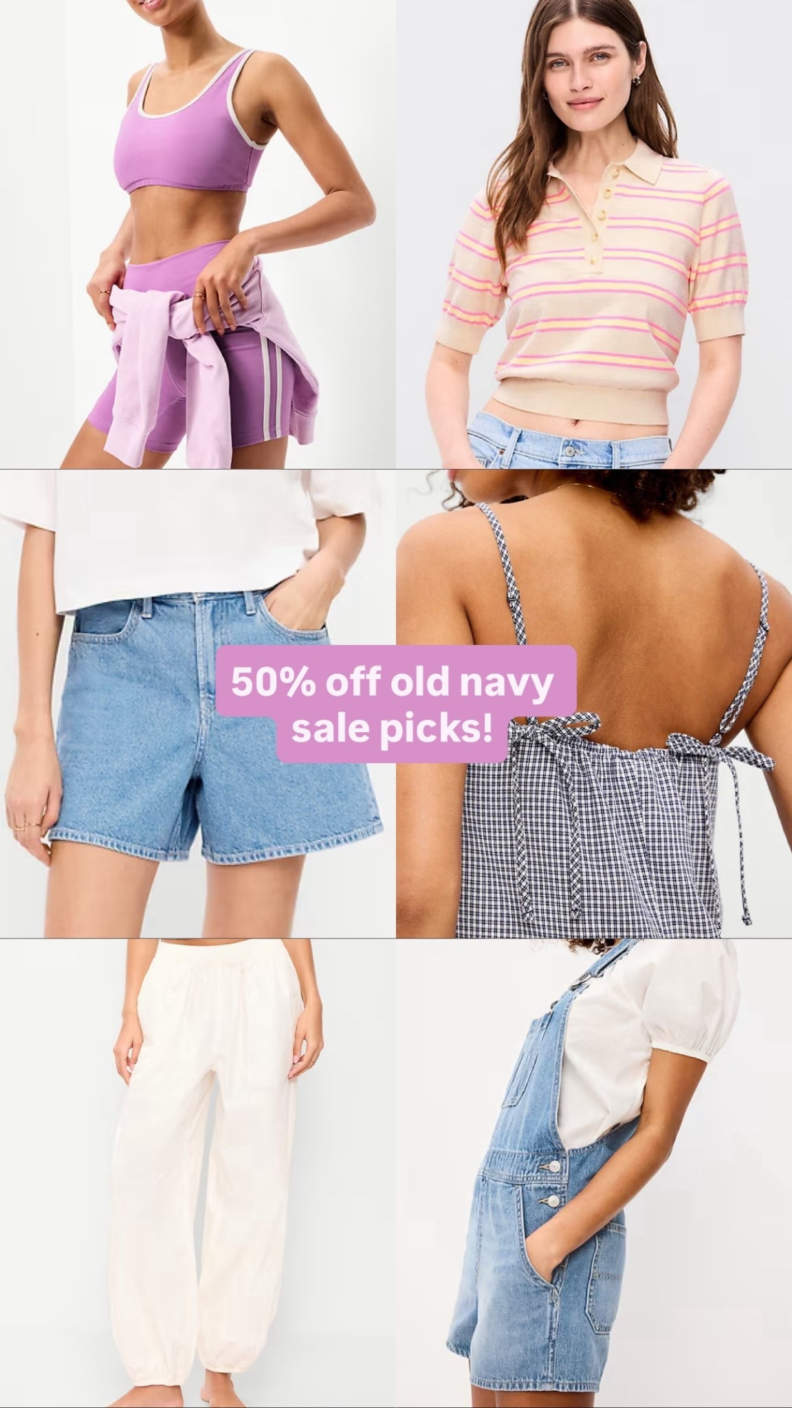 Wowowowow! All the jean shorts! Old navy 50% sale favs. Ends 3/25! 💛🩷💜🩵