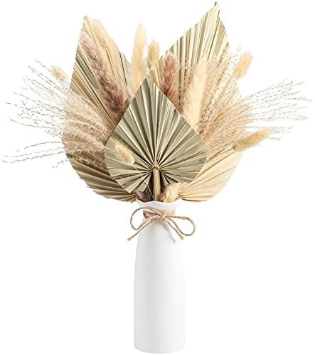 Dried Palm Leaves, Dried Pampas Grass Decor Reed Grass Bouquet for Wedding Boho Flowers Home Tabl... | Amazon (US)